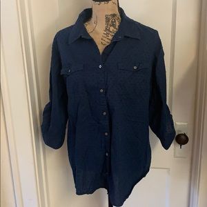 Beautiful Blue Button Up